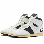Rhude Men's Rhecess Hi-Top Sneakers in White/Black