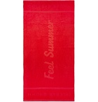Orlebar Brown - Seymour Logo-Detailed Cotton-Terry Beach Towel - Men - Red