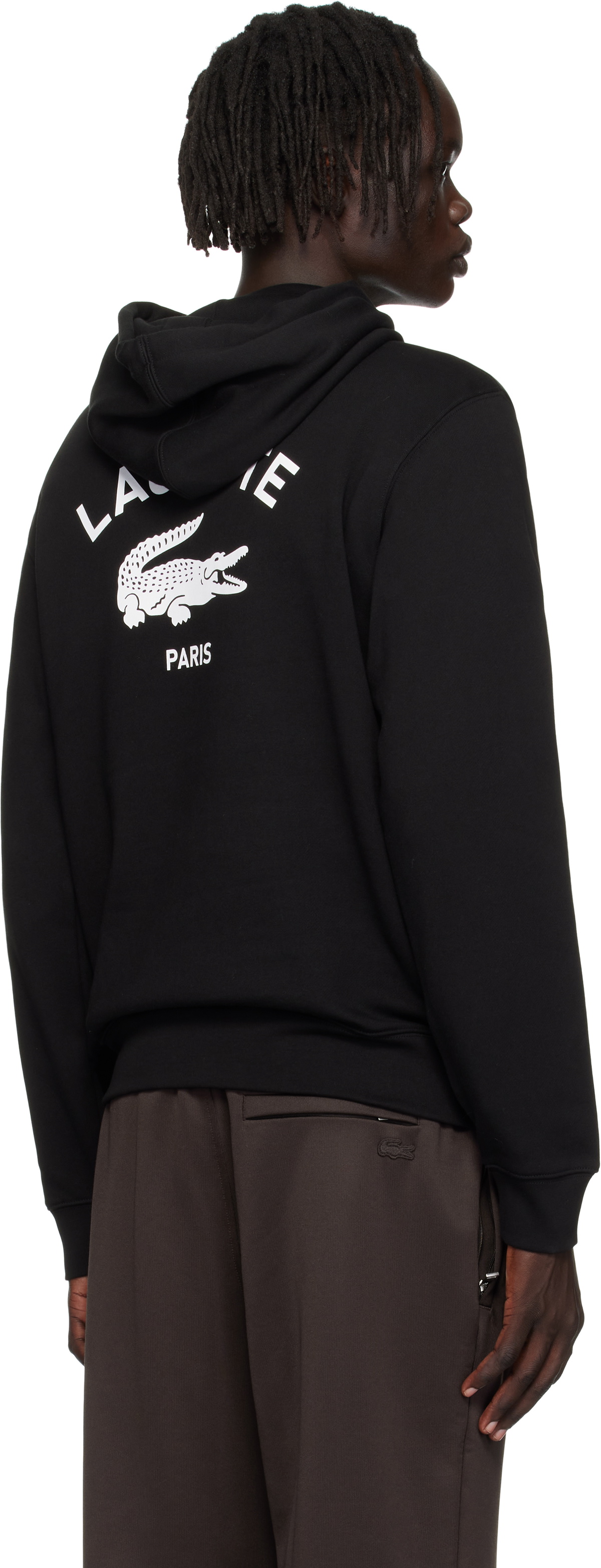 Lacoste Black Print Hoodie