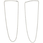 Saskia Diez Silver Melting Chain Earrings