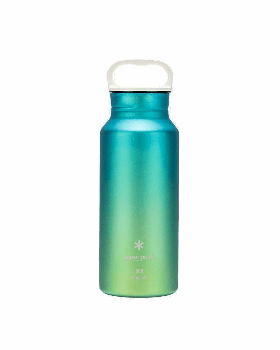 Photo: Snow Peak Titanium Aurora Bottle 800 In Ocean Blue/Green - Mens - Outdoor Equipment