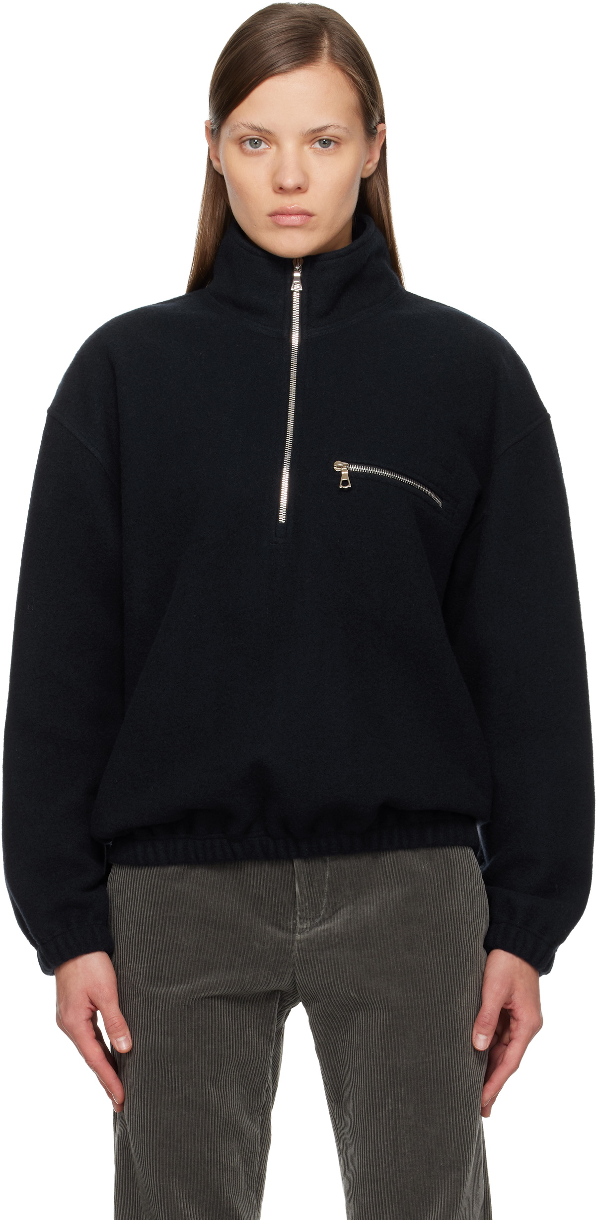 Rier SSENSE Exclusive Navy Fleece Jacket