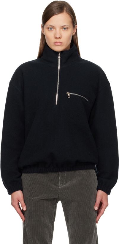 Photo: Rier SSENSE Exclusive Navy Fleece Jacket