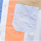 Junya Watanabe MAN x Roy Lichtenstein Broadstripe Shirt in Blue/White