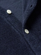 Needles - Logo-Appliquéd Linen-Blend Jersey Cardigan - Blue