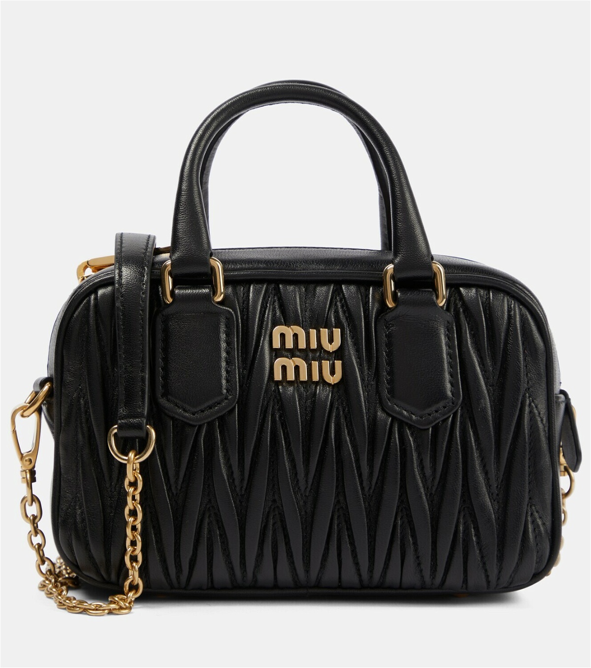 Bow bag leather handbag Miu Miu Pink in Leather - 36522946