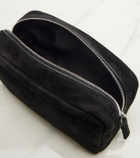 The Row Astra Small suede pouch