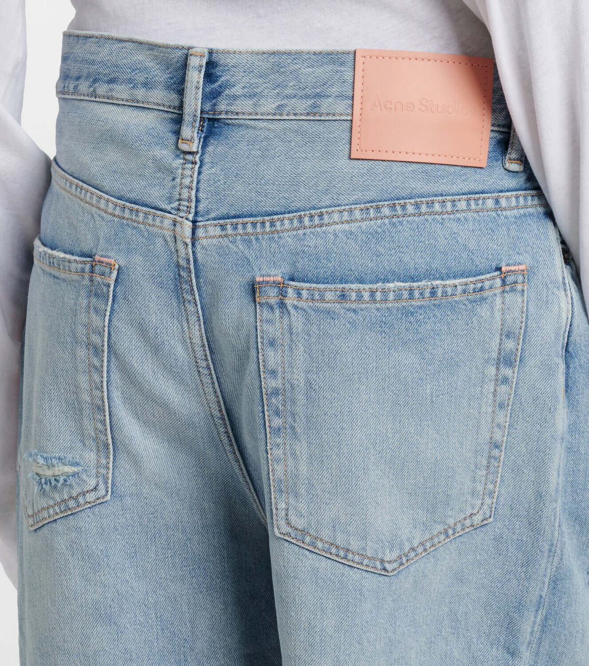 Acne Studios Distressed denim Bermuda shorts