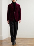 Ralph Lauren Purple label - Cotton-Velvet Tuxedo Jacket - Burgundy