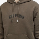 AMI Paris Men's College Logo Hoodie in Dark Coffee