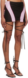 SRVC Brown & Pink Miami Miniskirt