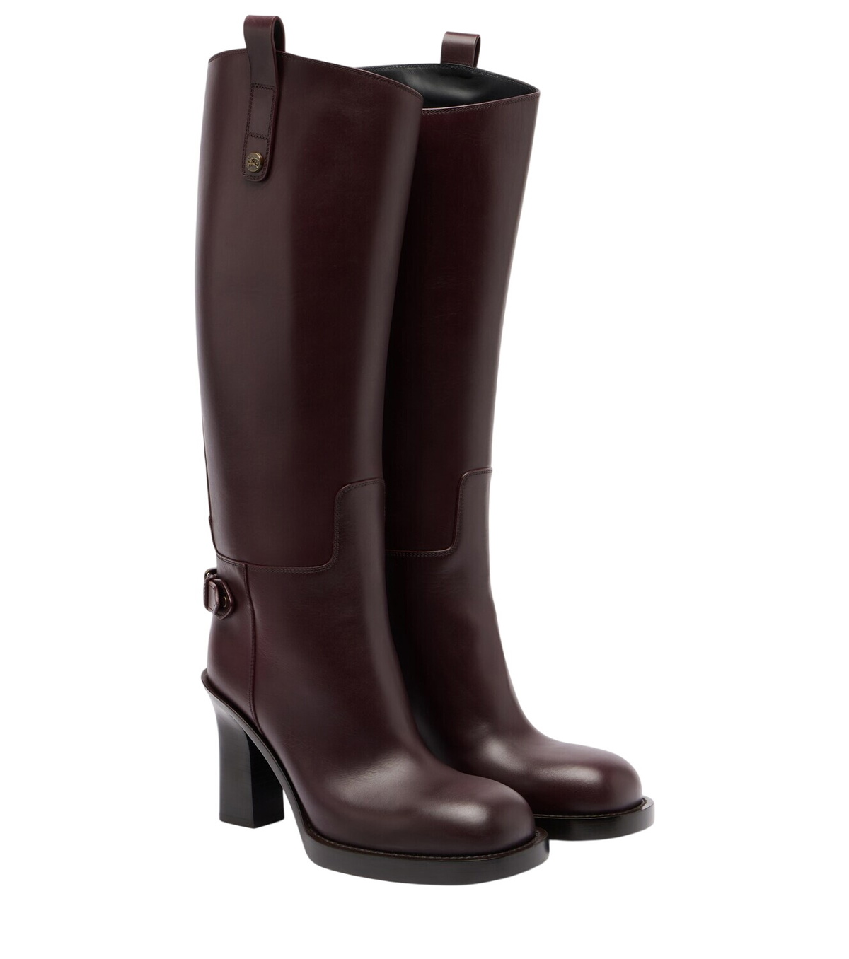 BURBERRY 26S HIGH HEELS 85 MM IN BLACK CALFSKIN