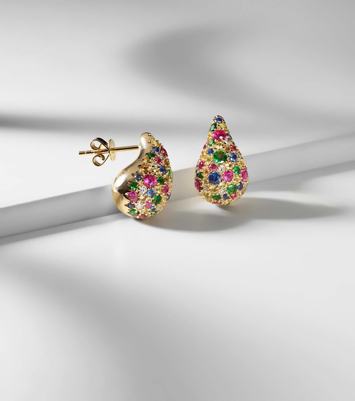 Roxanne First Happy Tears 14kt gold stud earrings with sapphires