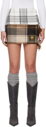 Marine Serre Multicolor Regenerated Tartan Scarves Miniskirt