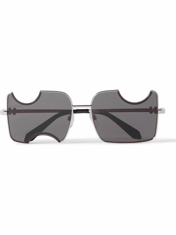 Photo: Off-White - Salvador Square-Frame Silver-Tone and Acetate Sunglasses