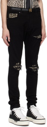 AMIRI Black Leopard MX1 Jeans