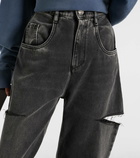 Maison Margiela Cutout high-rise tapered jeans