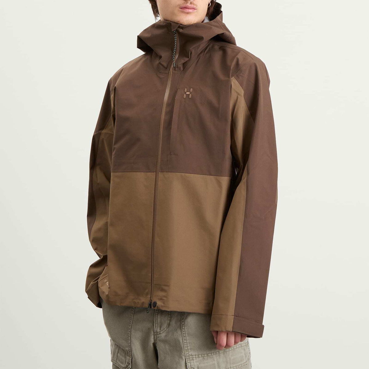 Haglöfs Men's Front Proof II Waterproof Jacket in Woodland Brown/Teak Brown