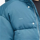 Pangaia Men's FLWRDWN Recycled Nylon Short Puffer Jacket in Storm Blue