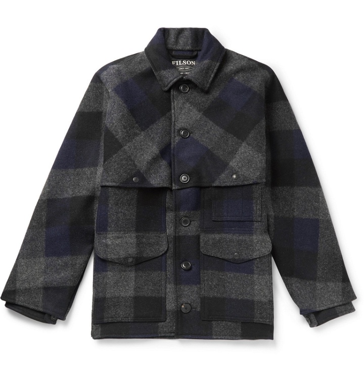 Photo: Filson - Oversized Checked Brushed Wool-Flannel Jacket - Blue