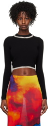 Paco Rabanne Black Cropped Sweater