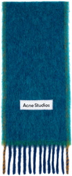Acne Studios Blue Narrow Scarf