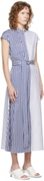 Partow White & Blue Amari Dress