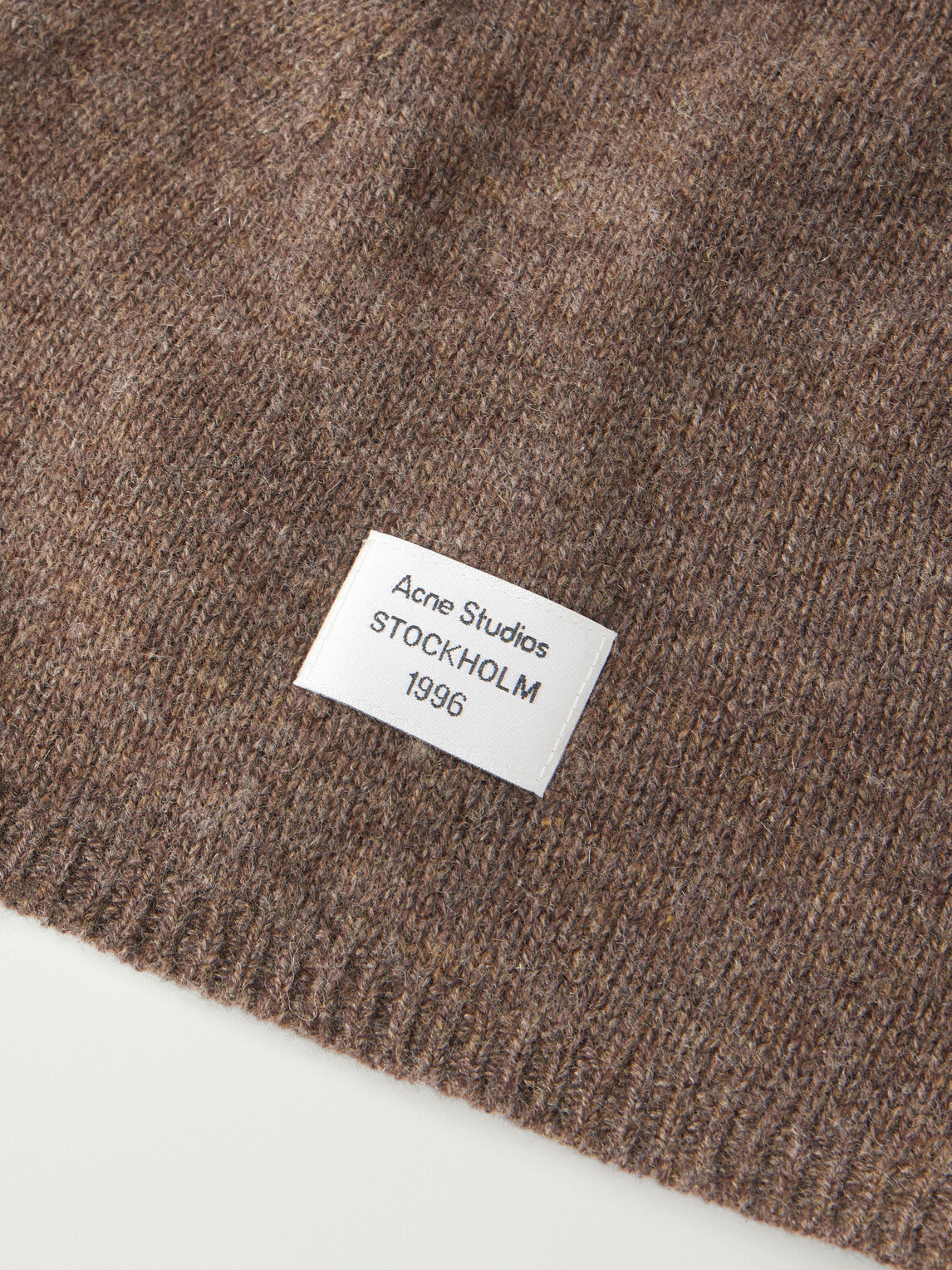 Acne Studios - Kassias Logo-Appliquéd Rib-Trimmed Cashmere Beanie - Brown