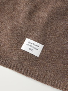 Acne Studios - Kassias Logo-Appliquéd Rib-Trimmed Cashmere Beanie - Brown