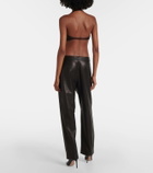 The Sei Leather straight pants