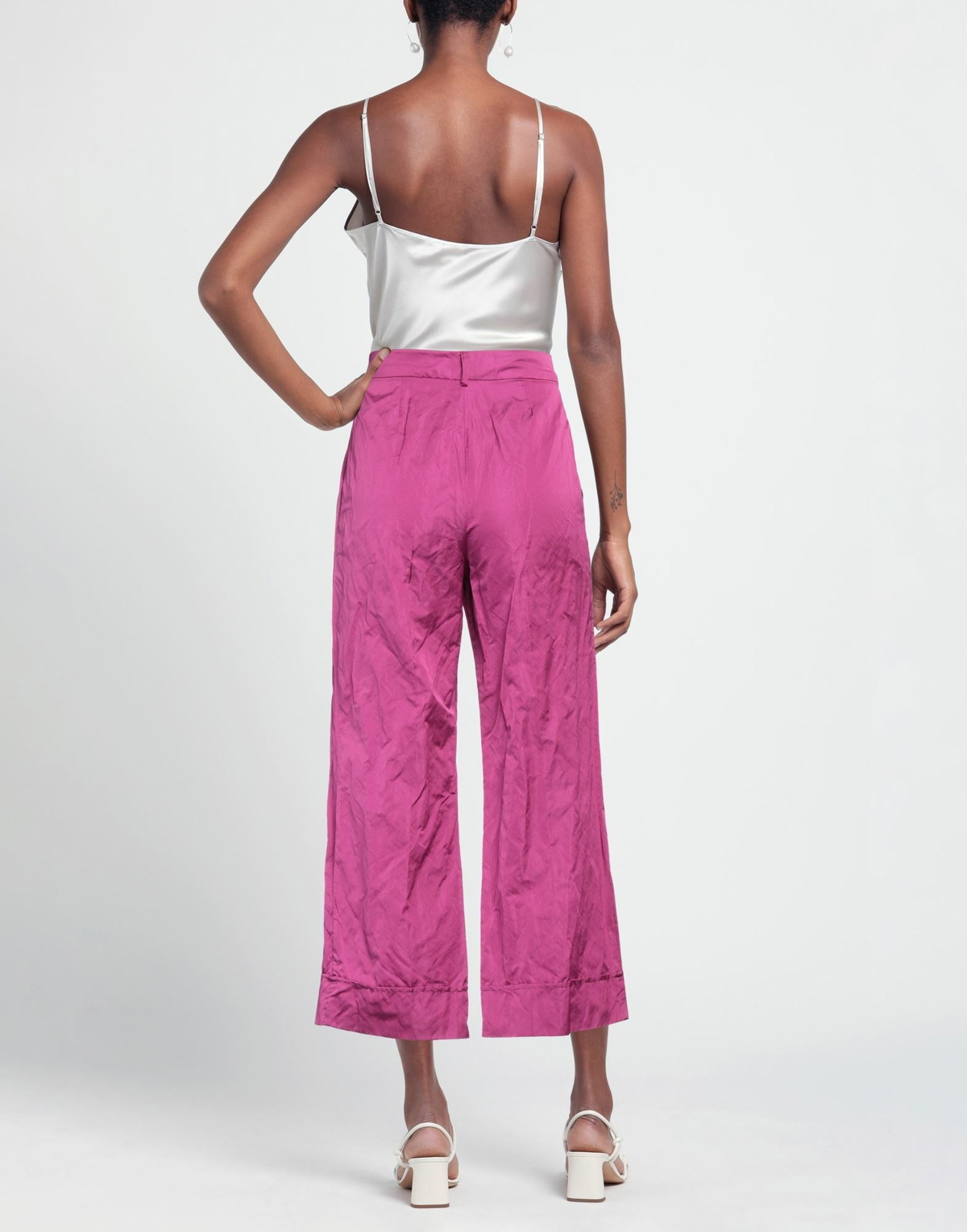 Manila Grace Womens Pants in Magenta