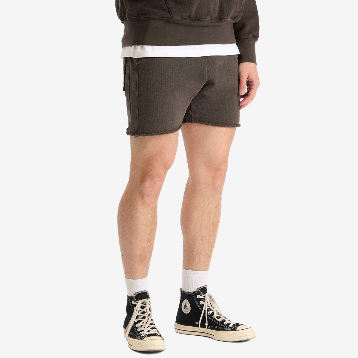 Les Tien Men's s Heavyweight Yacht Sweat Short in Vintage Black