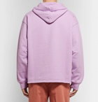 Acne Studios - Oversized Appliquéd Embroidered Loopback Cotton-Jersey Hoodie - Men - Purple