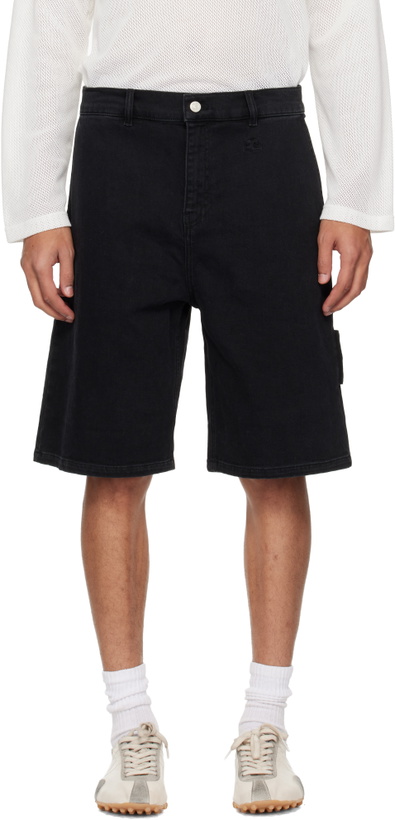Photo: Courrèges Black Hammer Denim Shorts