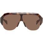 Gucci Brown Shield Sunglasses