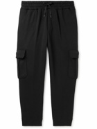 Zegna - Tapered Cotton-Blend Jersey Cargo Sweatpants - Black