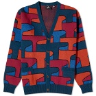 By Parra Men's Crayons All Over Knit Cardigan in Multi