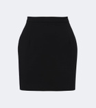 Alessandra Rich Wool-blend crêpe miniskirt