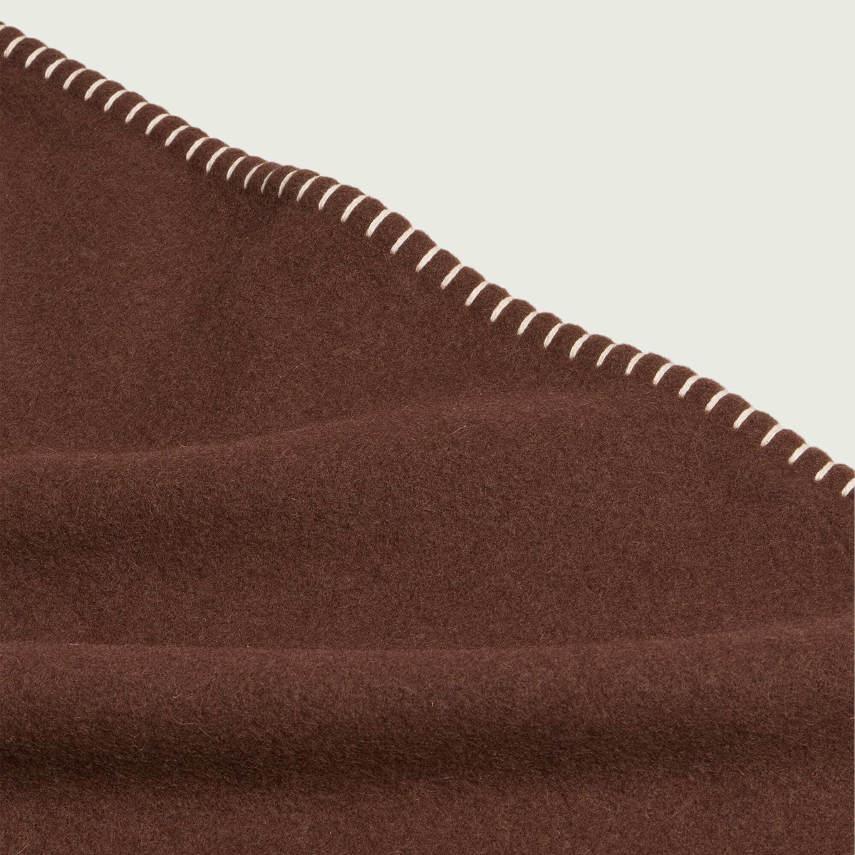 Tekla Fabrics Lambswool Blanket in Walnut