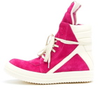 Rick Owens Women's Geobasket Sneakers in Fuschia/Milk