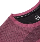 Under Armour - UA Rush Mesh-Panelled Celliant Stretch-Jersey T-Shirt - Pink