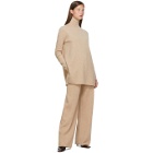Max Mara Beige Wool and Cashmere Ode Lounge Pants