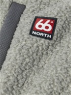 66 North - Tindur Logo-Appliquéd Jersey-Panelled Fleece Jacket - Gray