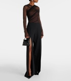 Nensi Dojaka Renee draped tulle bodysuit