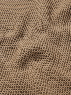 Sunspel - Honeycomb-Knit Cotton Polo Shirt - Brown