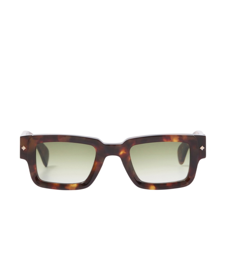 Photo: Sato Cervantes tortoiseshell rectangular sunglasses