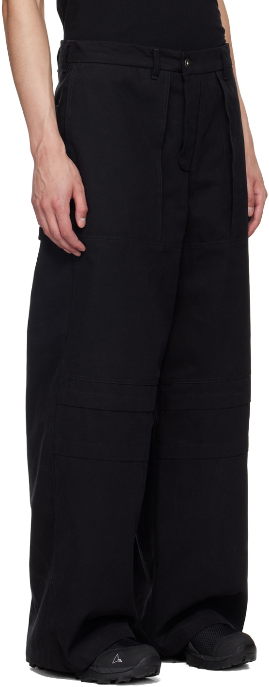 BRYAN JIMENÈZ SSENSE Exclusive Black Pleat Trousers