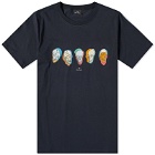 Paul Smith Repeat Skull T-Shirt in Blue