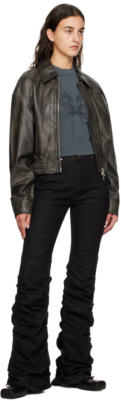 Han Kjobenhavn Black Cropped Leather Jacket