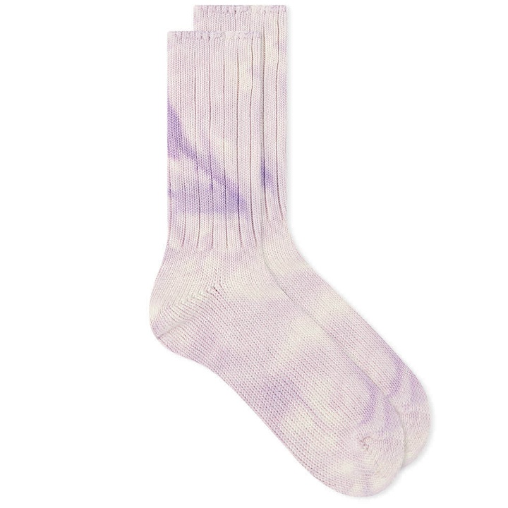 Photo: hobo Tie-Dyed Crew Socks in Lavender
